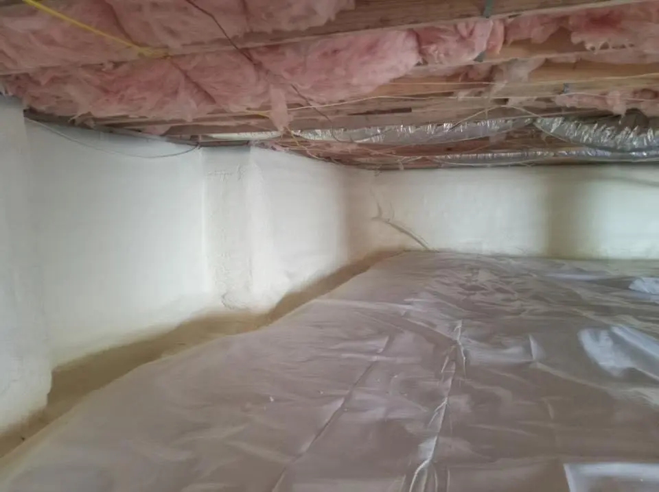 Crawl space encapsulation with closed-cell spray foam for Attic Insulation in Christiansburg
